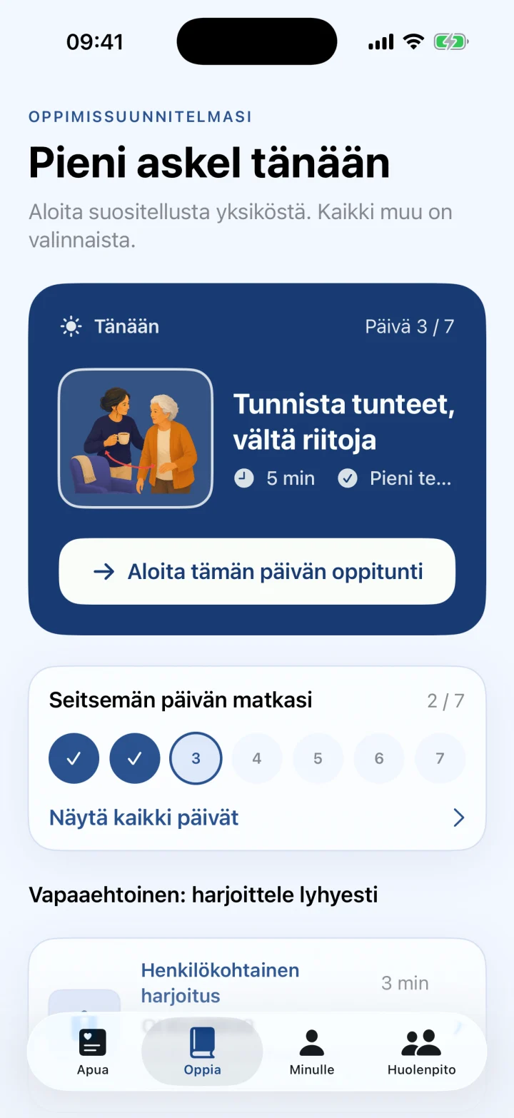 Henkilökohtainen 7 päivän suunnitelmasi