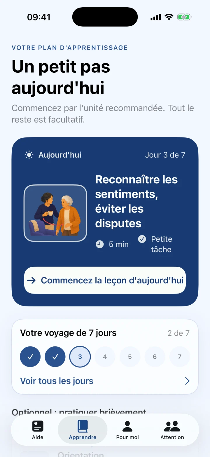 Votre plan personnel sur 7 jours