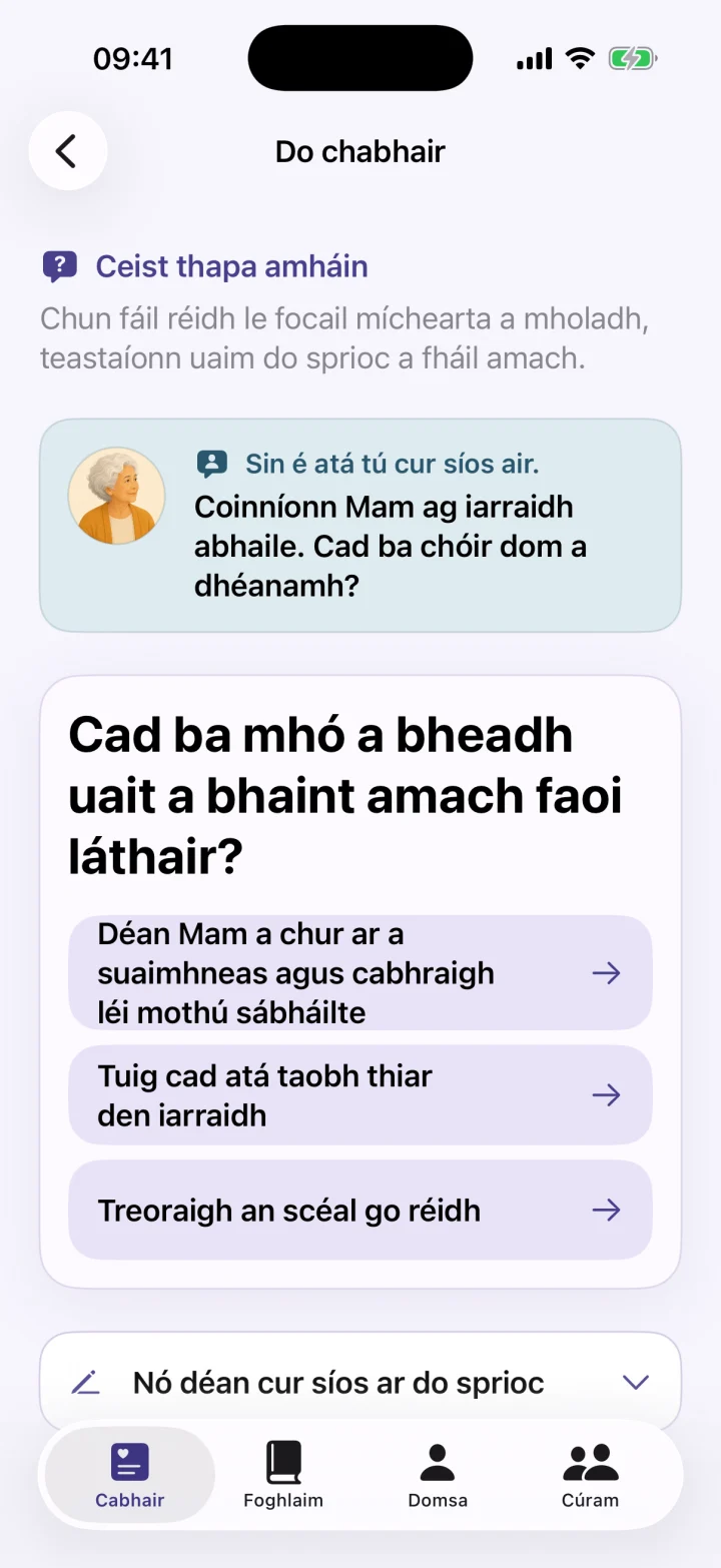 Ceist thapa amháin