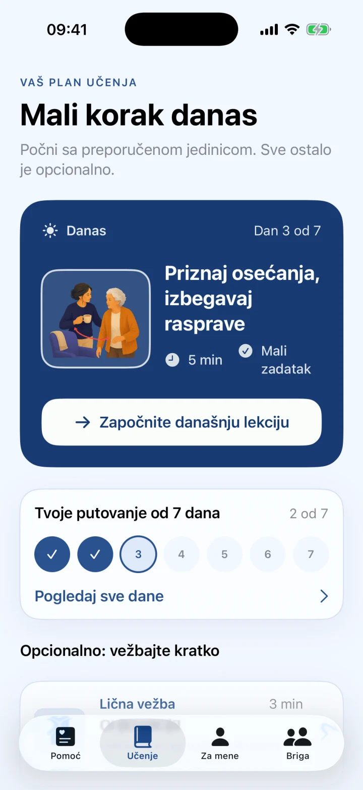Vaš lični plan za 7 dana