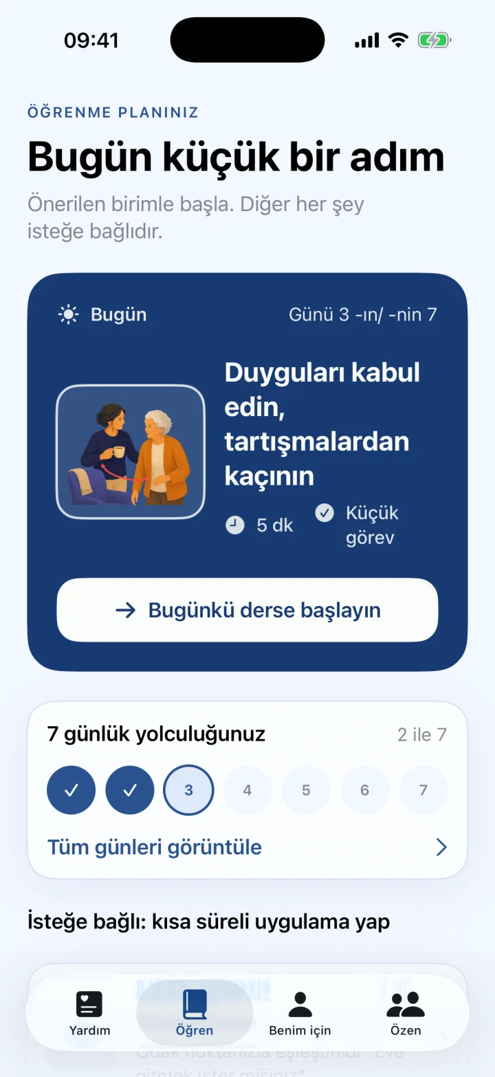 Kişisel 7 günlük planınız
