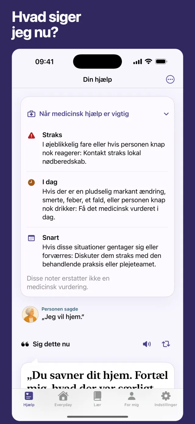 Hvad siger jeg nu?