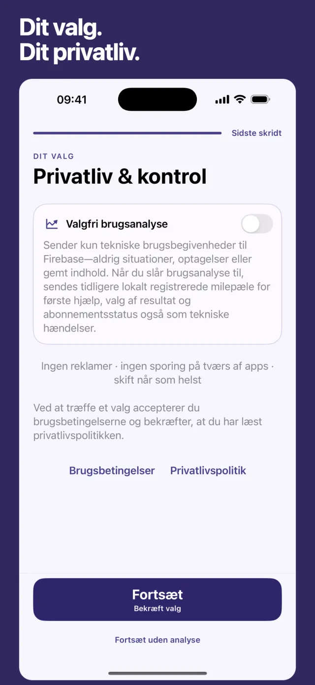 Dit valg. Dit privatliv.