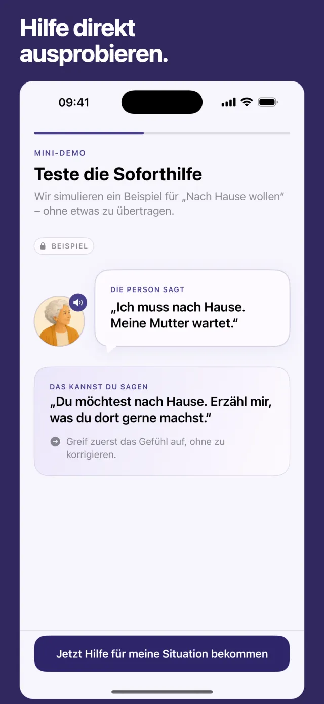Hilfe direkt ausprobieren.