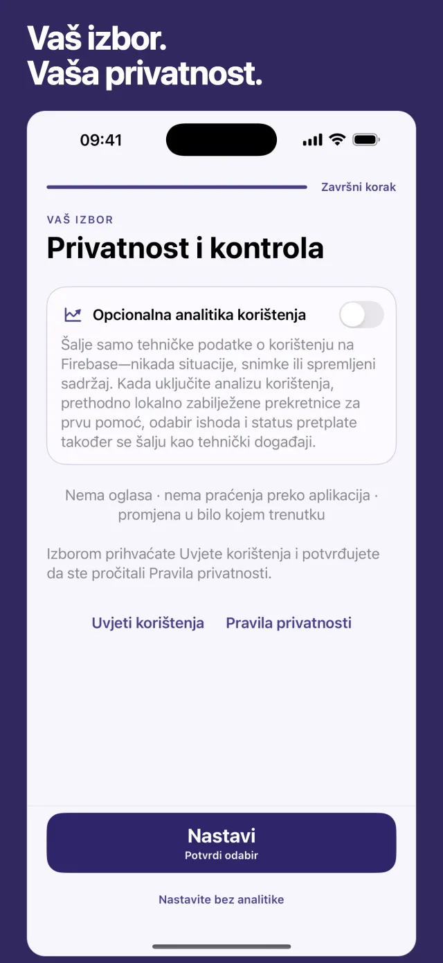 Vaš izbor. Vaša privatnost.