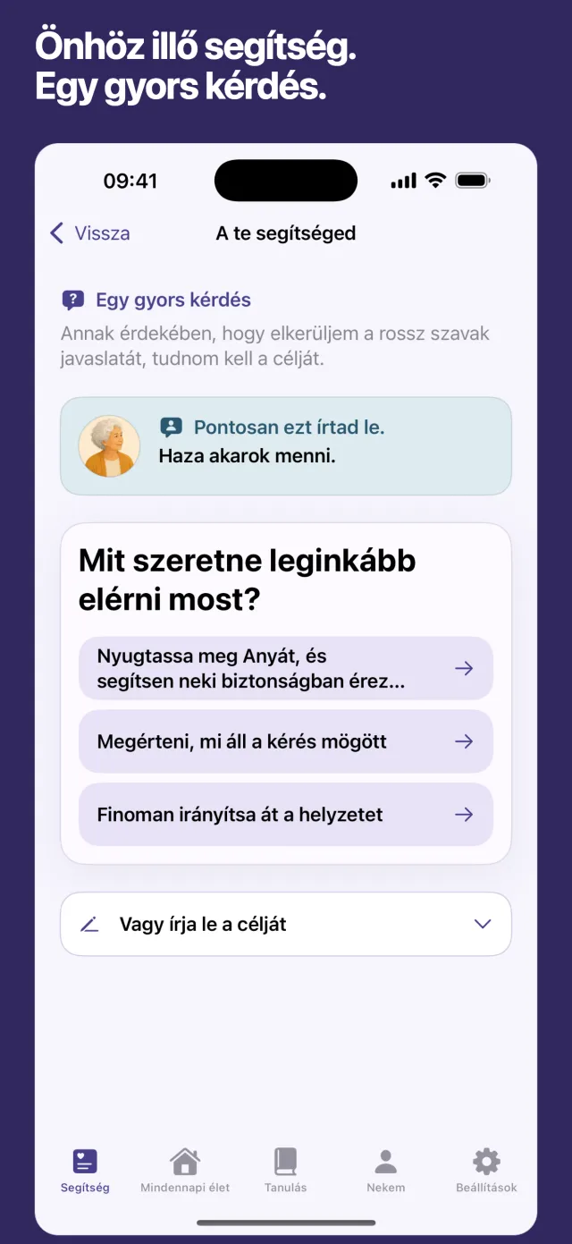 Önhöz illő segítség. Egy gyors kérdés.