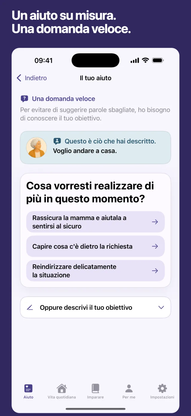 Un aiuto su misura. Una domanda veloce.