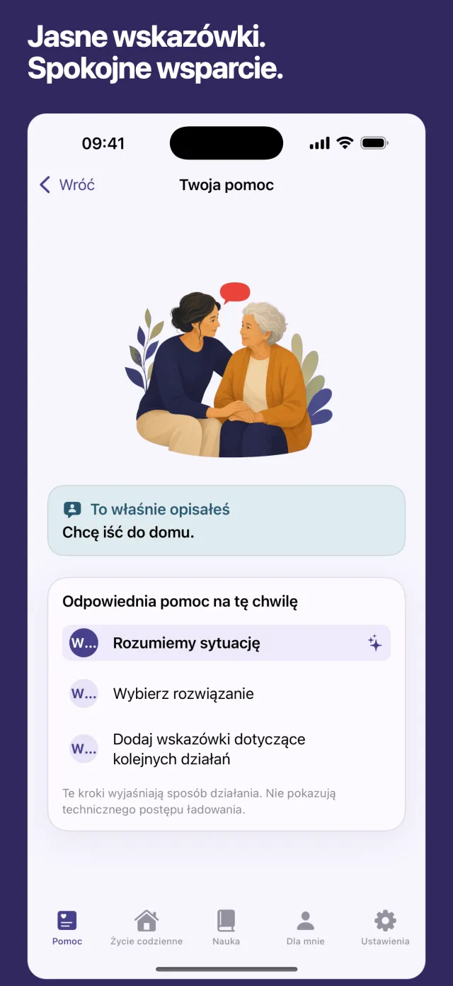 Jasne wskazówki. Spokojne wsparcie.