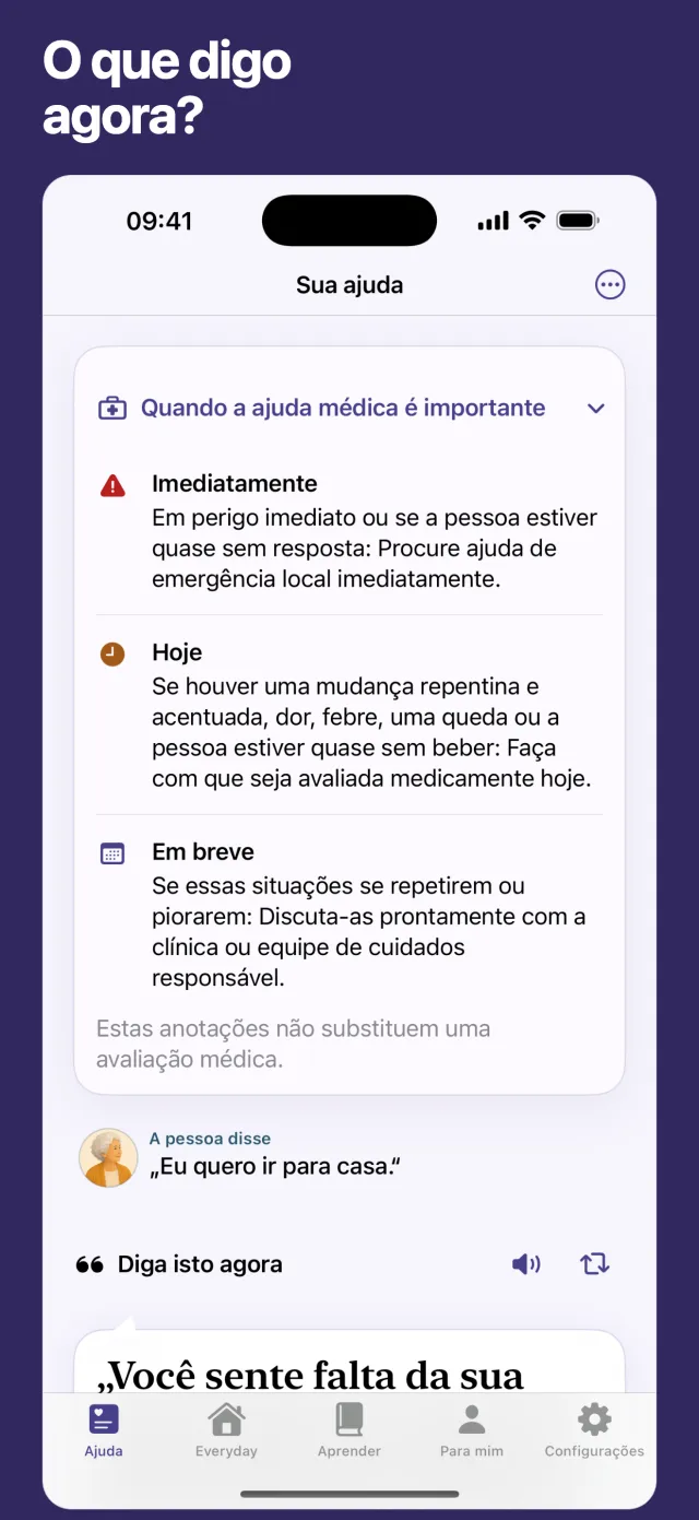 O que digo agora?
