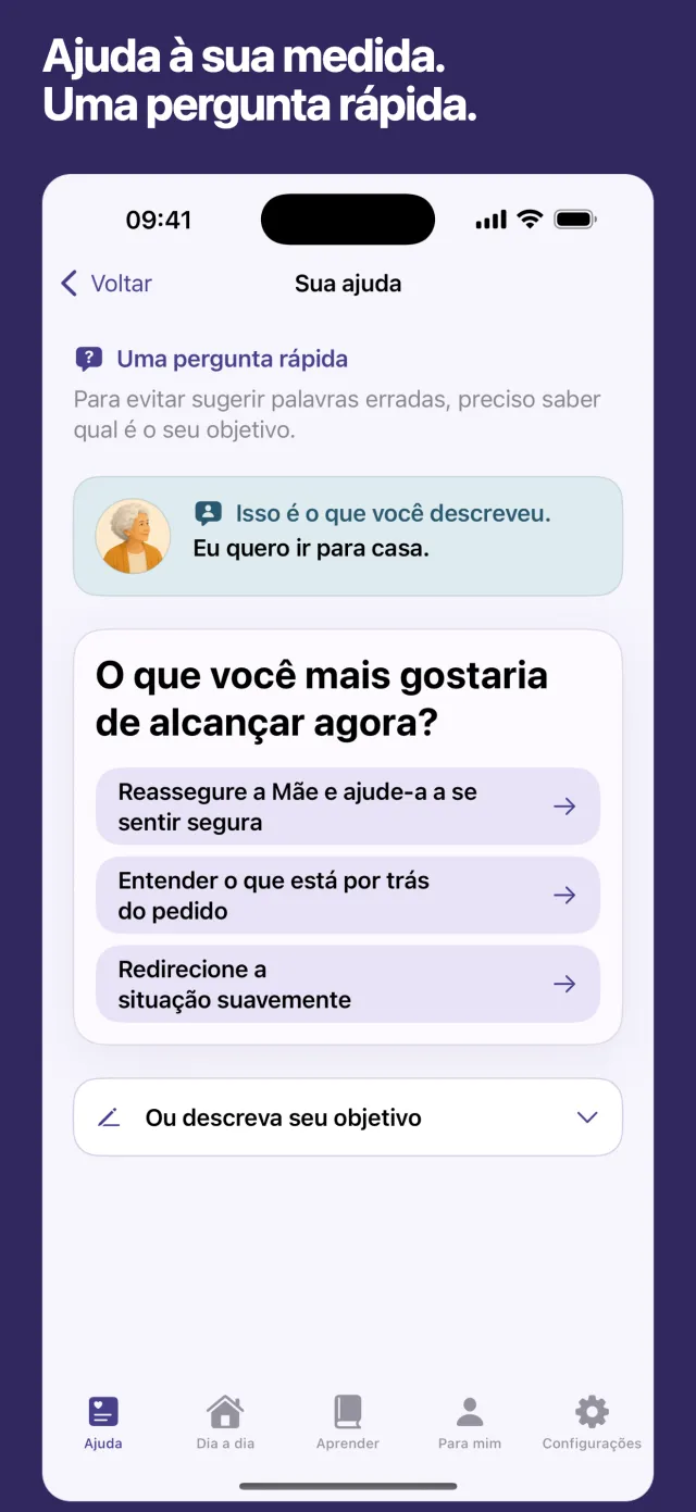 Ajuda à sua medida. Uma pergunta rápida.